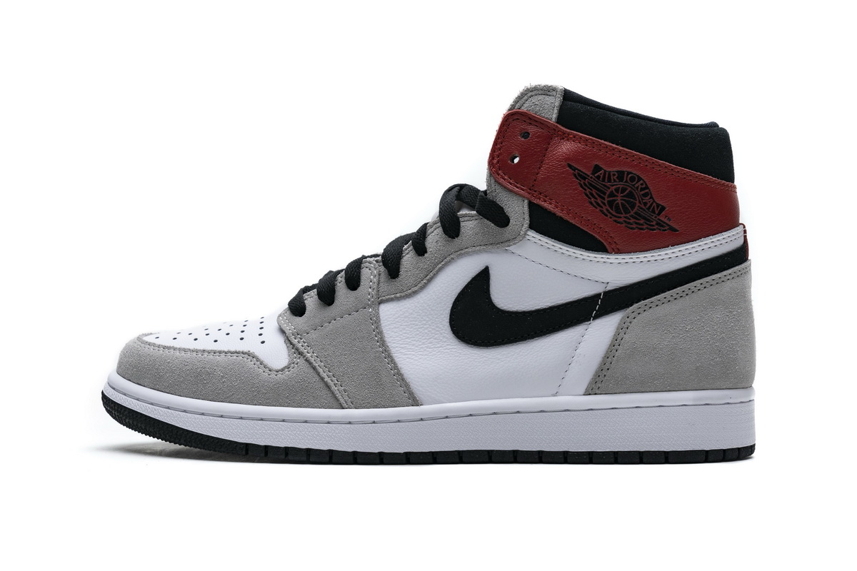 浅烟灰 PRO版乔丹1代篮球运动鞋 555088-126 Air Jordan 1 High Smoke Grey Red 016.JPG