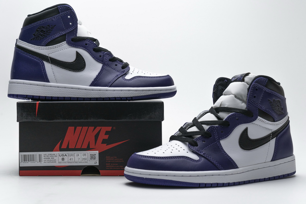 白紫脚趾 XP版乔丹1代篮球鞋运动鞋 555088-500 Air Jordan 1 High OG “Court Purple 007.jpg