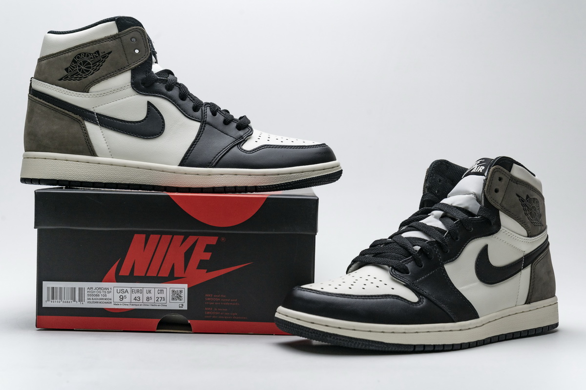 摩卡小倒勾 PRO版乔丹1代篮球运动鞋 乔丹1代 555088-105 Air Jordan 1 Retro High OG 'Dark Mocha' 019.JPG
